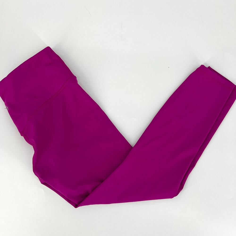 Athleta Womens Fuchsia Pink Velocity Laser Cut Capri Leggings Size S